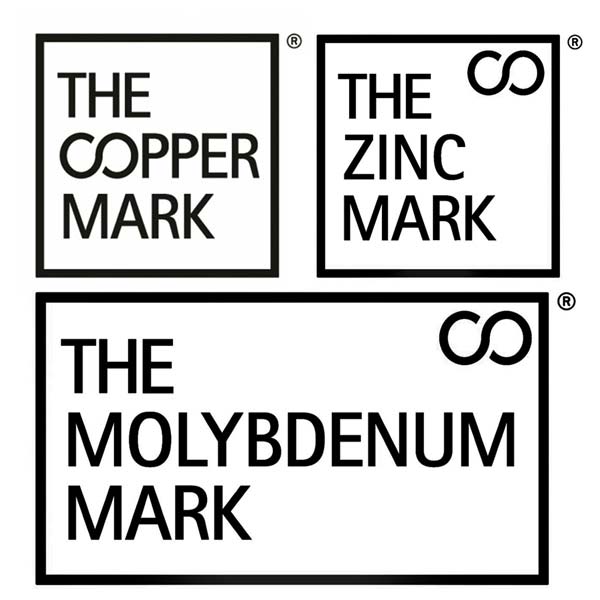 Logo de The Copper Mark, The Zinc Mark o The Molybdenum Mark
